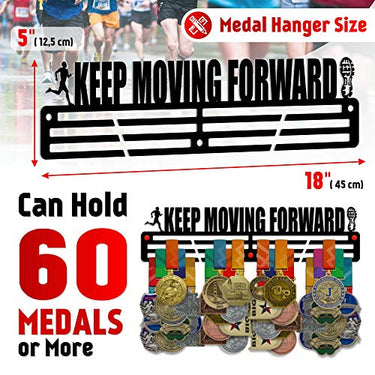 Keep Moving Forward — Medal Display Rack - Metallic Art